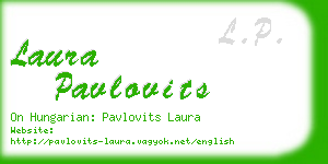 laura pavlovits business card